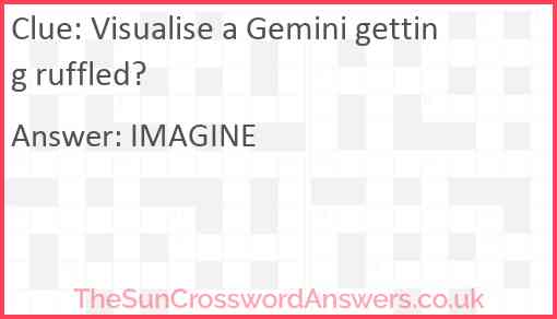 Visualise a Gemini getting ruffled? Answer
