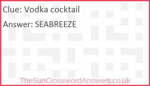Vodka cocktail Answer