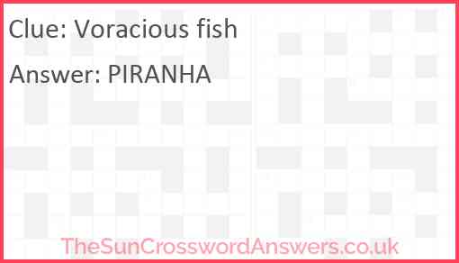 Voracious fish Answer