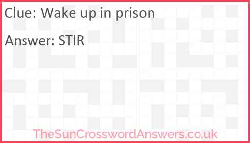 Wake up in prison Answer