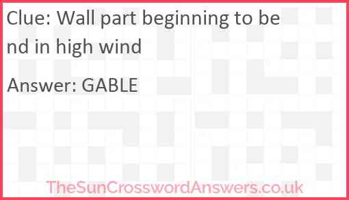 Wall part beginning to bend in high wind Answer