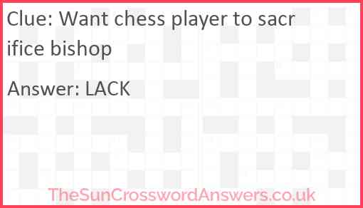 Want chess player to sacrifice bishop Answer