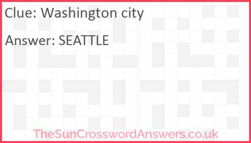 Washington city Answer