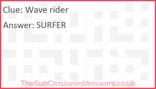 Wave rider Answer