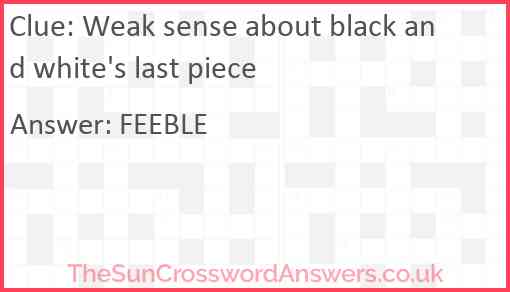 Weak sense about black and white's last piece Answer