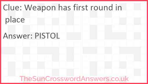 Weapon has first round in place Answer