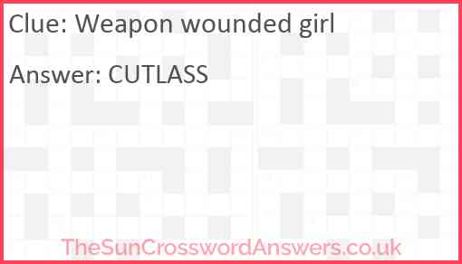 Weapon wounded girl Answer