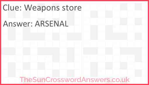 Weapons store Answer