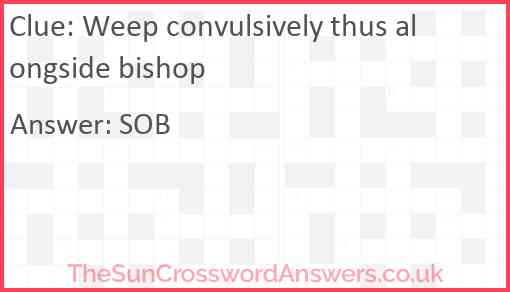 Weep convulsively thus alongside bishop Answer