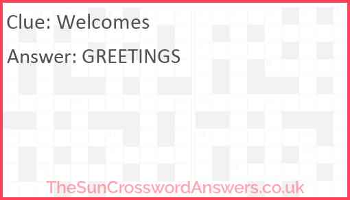 Welcomes Answer