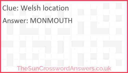 Welsh location Answer