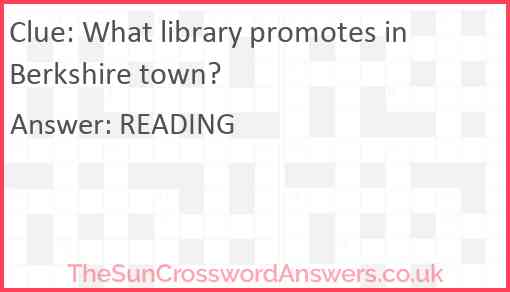 What library promotes in Berkshire town? Answer