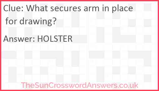 What secures arm in place for drawing? Answer