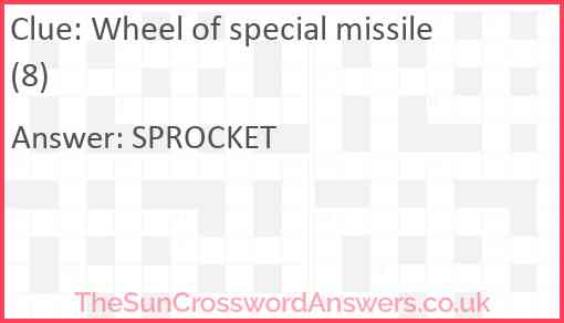 Wheel of special missile (8) Answer