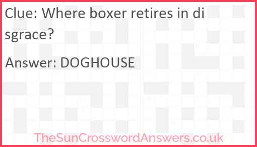 Where boxer retires in disgrace? Answer