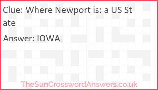 Where Newport is: a US State Answer