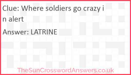 Where soldiers go crazy in alert Answer