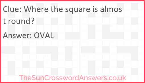 Where the square is almost round? Answer