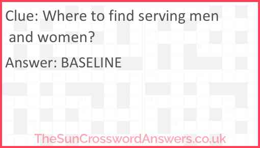 Where to find serving men and women? Answer