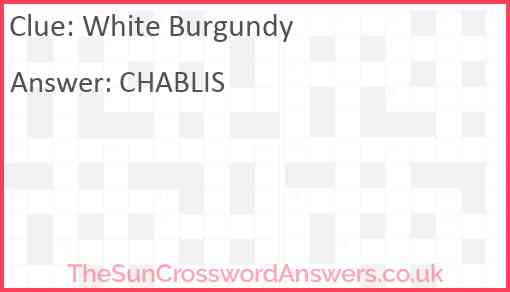 White Burgundy Answer