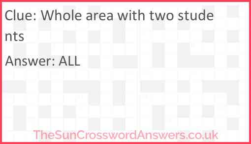 Whole area with two students Answer