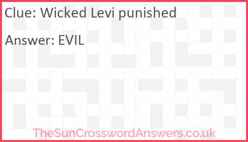 Wicked Levi punished Answer