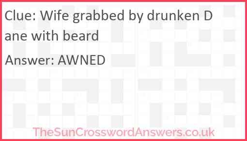 Wife grabbed by drunken Dane with beard Answer