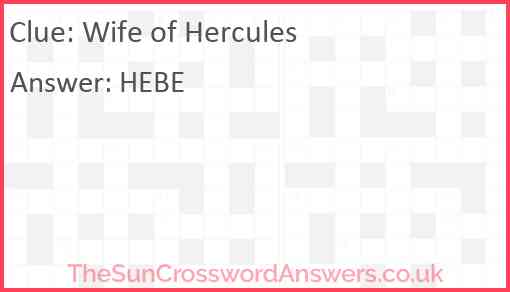 Wife of Hercules Answer