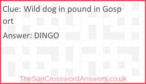 Wild dog in pound in Gosport Answer