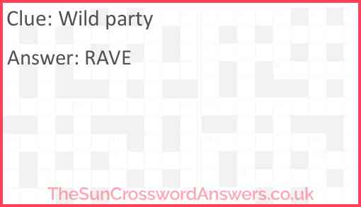 Wild party Answer
