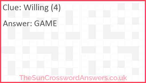 Willing (4) Answer