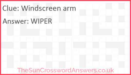 Windscreen arm Answer