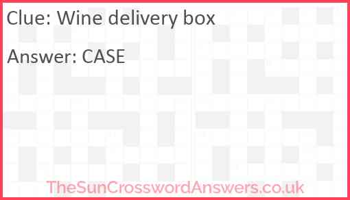 Wine delivery box Answer