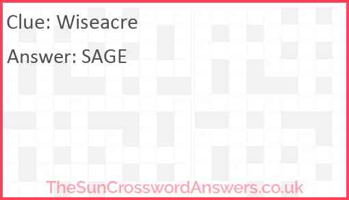 Wiseacre Answer