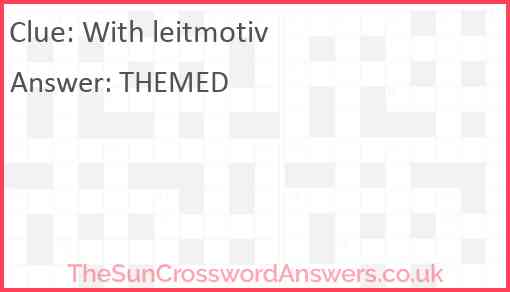 With leitmotiv Answer