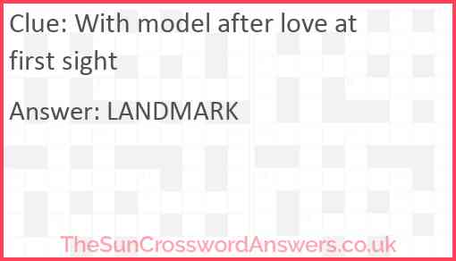 With model after love at first sight Answer