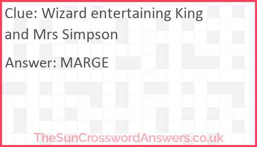 Wizard entertaining King and Mrs Simpson Answer