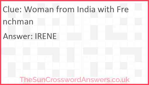 Woman from India with Frenchman Answer