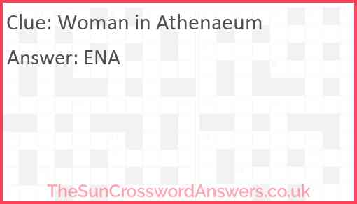 Woman in Athenaeum Answer