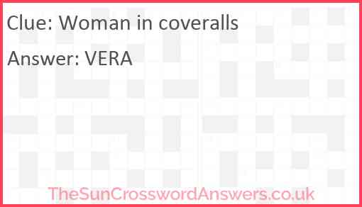 Woman in coveralls Answer