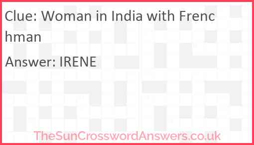 Woman in India with Frenchman Answer