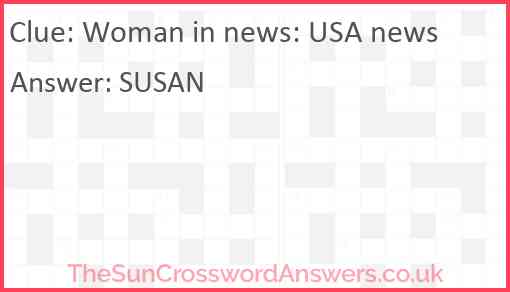 Woman in news: USA news Answer