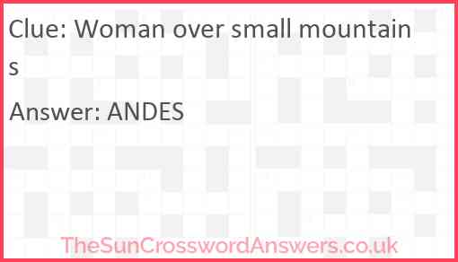 Woman over small mountains Answer