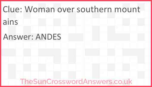 Woman over southern mountains Answer