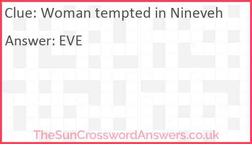 Woman tempted in Nineveh Answer