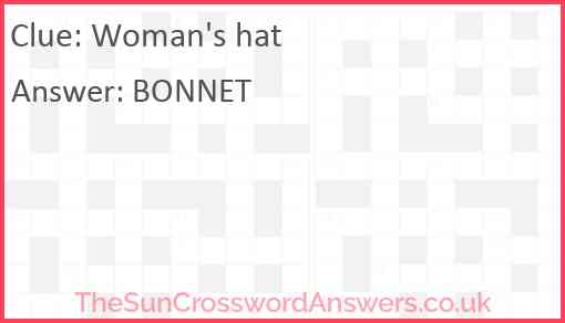 Woman's hat Answer