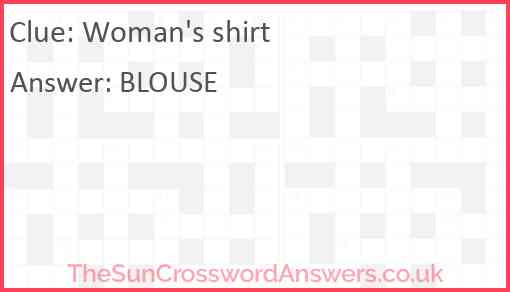 Woman's shirt Answer