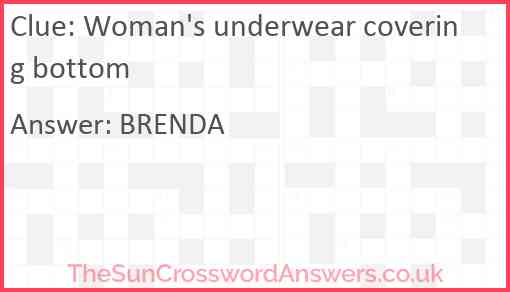 Woman's underwear covering bottom Answer