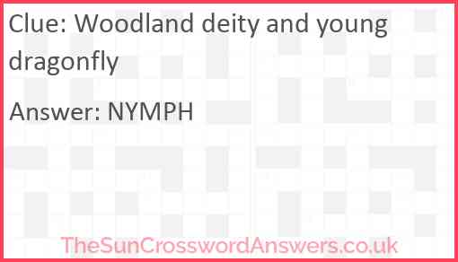 Woodland deity and young dragonfly Answer
