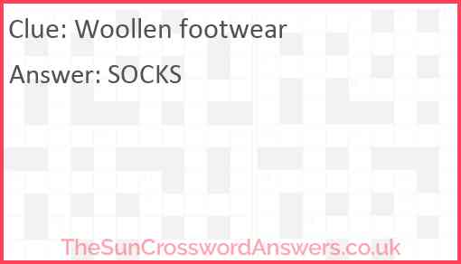 Woollen footwear Answer